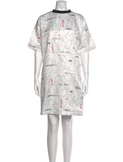 Pre-owned Marcell Von Berlin Printed Mini Dress W/ Tags In White