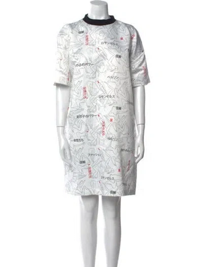 Pre-owned Marcell Von Berlin Printed Mini Dress In White