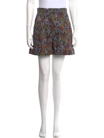 Pre-owned Marcell Von Berlin Printed Mini Shorts In Black