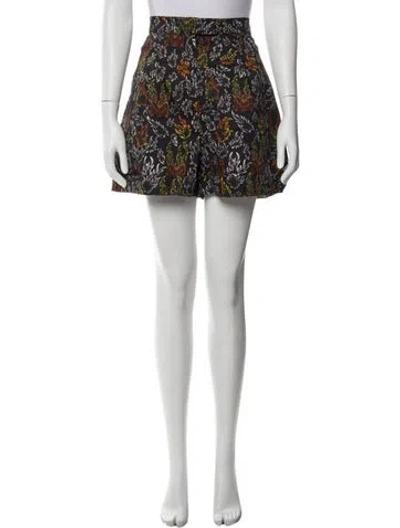Pre-owned Marcell Von Berlin Printed Mini Shorts In Black