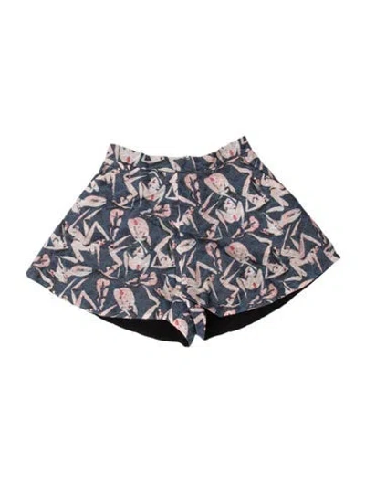 Pre-owned Marcell Von Berlin Printed Mini Shorts In Blue