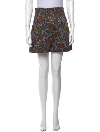 Pre-owned Marcell Von Berlin Printed Mini Shorts W/ Tags In Black