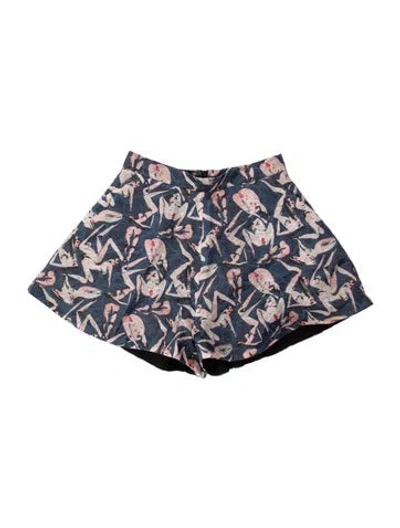 Pre-owned Marcell Von Berlin Printed Mini Shorts W/ Tags In Blue