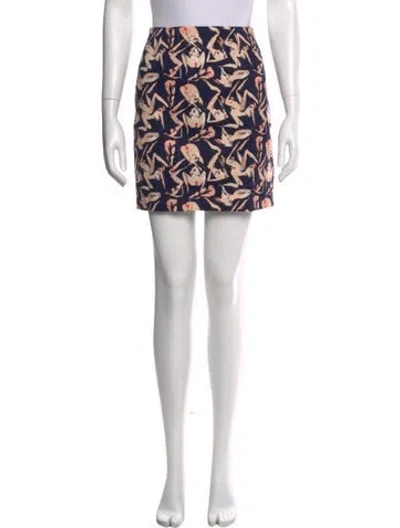 Pre-owned Marcell Von Berlin Printed Mini Skirt In Brown