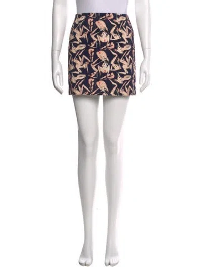 Pre-owned Marcell Von Berlin Printed Mini Skirt In Brown