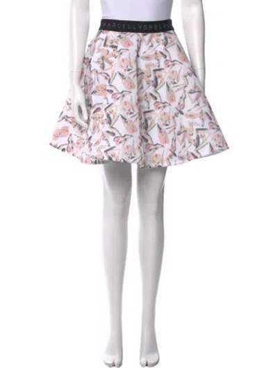 Pre-owned Marcell Von Berlin Printed Mini Skirt In White