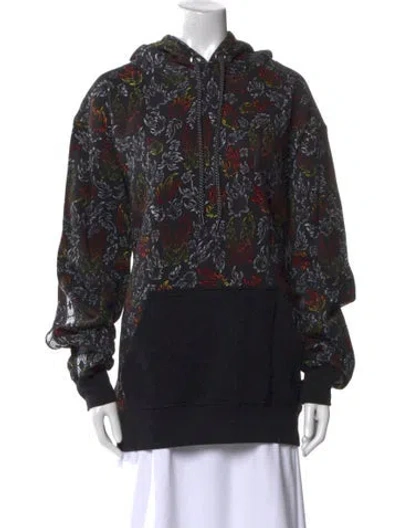 Pre-owned Marcell Von Berlin Printed Mock Neck Sweatshirt In Black