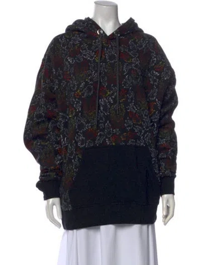 Pre-owned Marcell Von Berlin Printed Mock Neck Sweatshirt In Black