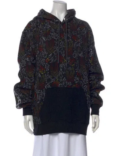 Pre-owned Marcell Von Berlin Printed Mock Neck Sweatshirt In Black