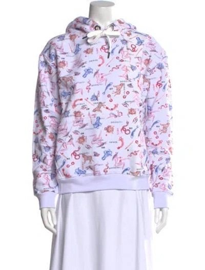 Pre-owned Marcell Von Berlin Printed Mock Neck Sweatshirt W/ Tags In White