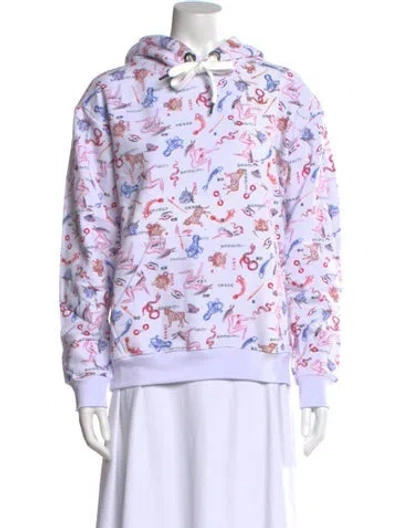 Pre-owned Marcell Von Berlin Printed Mock Neck Sweatshirt In White