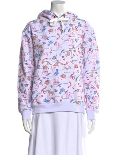 Pre-owned Marcell Von Berlin Printed Mock Neck Sweatshirt In White