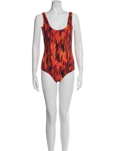 Pre-owned Marcell Von Berlin Printed One-piece In Black