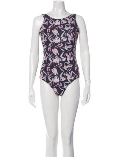 Pre-owned Marcell Von Berlin Printed One-piece In Multi