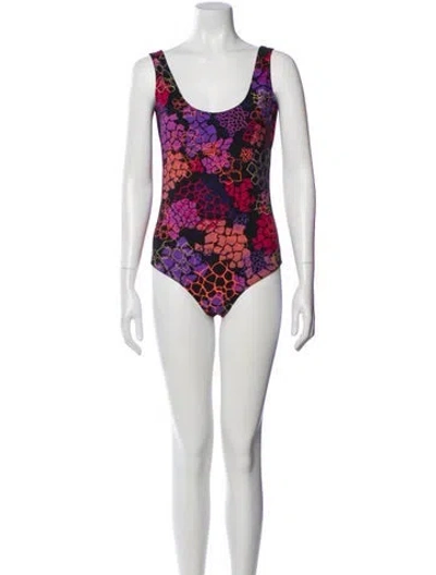 Pre-owned Marcell Von Berlin Printed One-piece In Purple