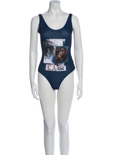 Pre-owned Marcell Von Berlin Printed One-piece W/ Tags In Purple