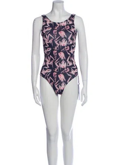 Pre-owned Marcell Von Berlin Printed One-piece W/ Tags In Purple