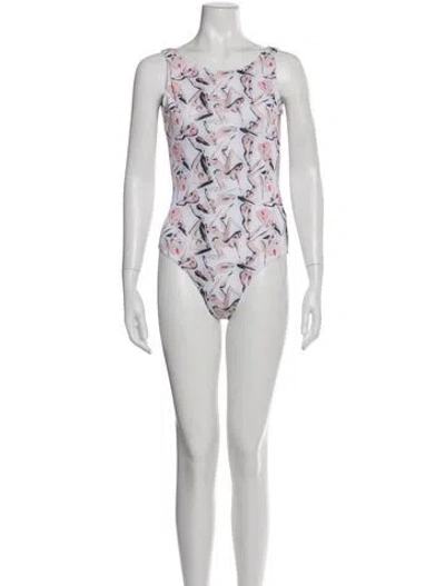 Pre-owned Marcell Von Berlin Printed One-piece W/ Tags In Purple