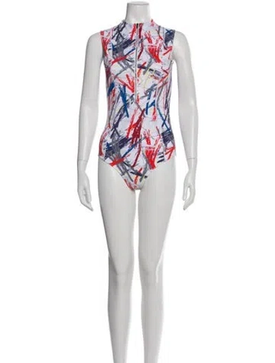 Pre-owned Marcell Von Berlin Printed One-piece W/ Tags In Purple