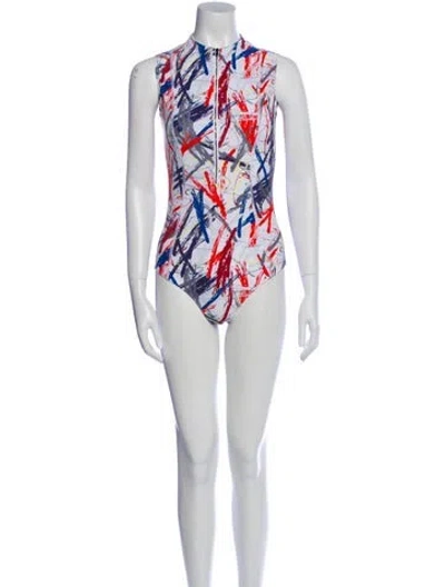 Pre-owned Marcell Von Berlin Printed One-piece W/ Tags In White