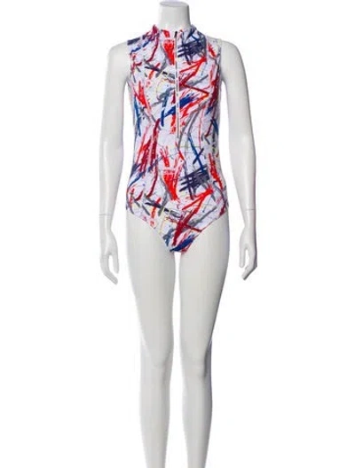 Pre-owned Marcell Von Berlin Printed One-piece W/ Tags In White
