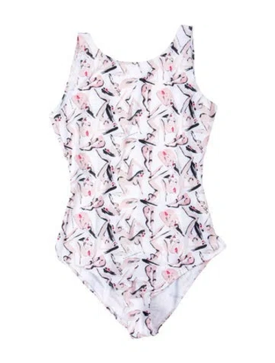 Pre-owned Marcell Von Berlin Printed One-piece In White