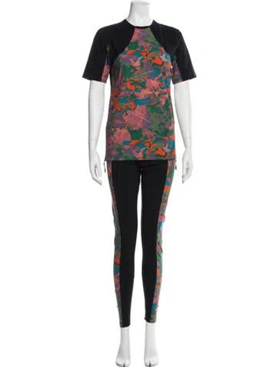 Pre-owned Marcell Von Berlin Printed Pantsuit W/ Tags In Black