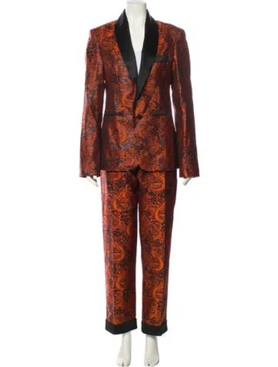 Pre-owned Marcell Von Berlin Printed Pantsuit W/ Tags In Orange