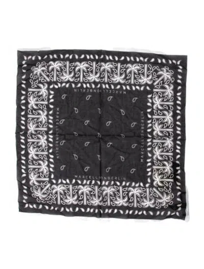 Pre-owned Marcell Von Berlin Printed Scarf In Black