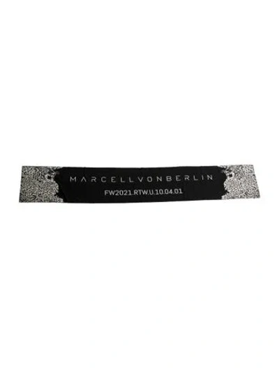 Pre-owned Marcell Von Berlin Printed Scarf In Black