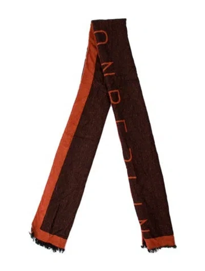 Pre-owned Marcell Von Berlin Printed Scarf In Orange