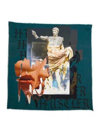 Pre-owned Marcell Von Berlin Printed Scarf W/ Tags