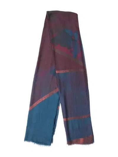 Pre-owned Marcell Von Berlin Printed Scarf W/ Tags In Blue