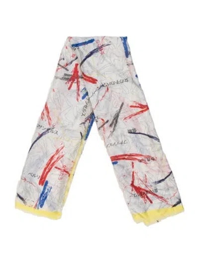 Pre-owned Marcell Von Berlin Printed Scarf In White