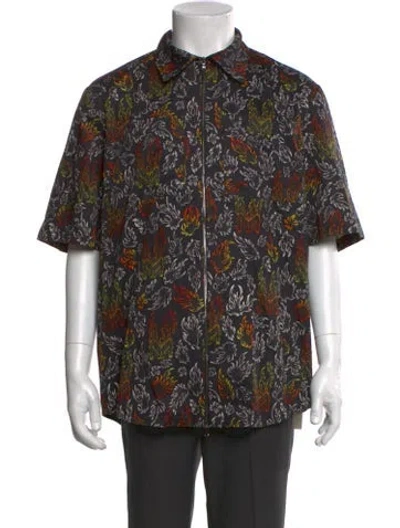 Pre-owned Marcell Von Berlin Printed Short Sleeve Shirt In Black