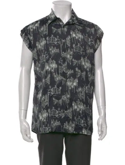 Pre-owned Marcell Von Berlin Printed Short Sleeve Shirt W/ Tags In Multi