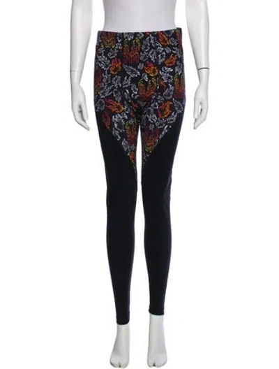 Pre-owned Marcell Von Berlin Printed Skinny Leg Pants In Black
