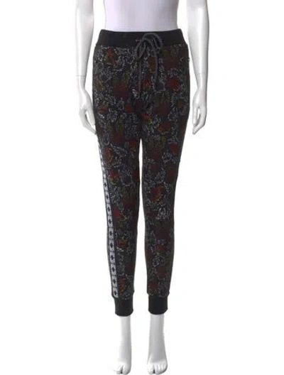 Pre-owned Marcell Von Berlin Printed Skinny Leg Pants In Black