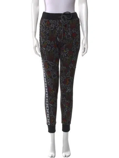 Pre-owned Marcell Von Berlin Printed Skinny Leg Pants In Black