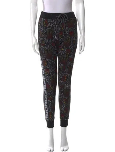 Pre-owned Marcell Von Berlin Printed Skinny Leg Pants In Black