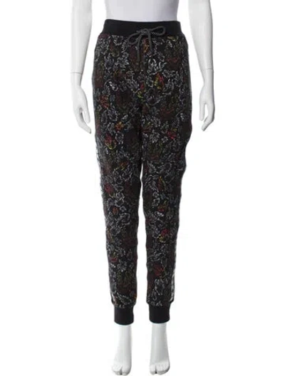 Pre-owned Marcell Von Berlin Printed Skinny Leg Pants In Black