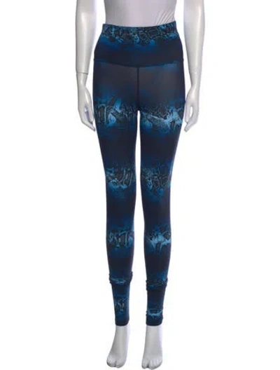 Pre-owned Marcell Von Berlin Printed Skinny Leg Pants W/ Tags In Blue