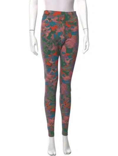 Pre-owned Marcell Von Berlin Printed Skinny Leg Pants W/ Tags In Green