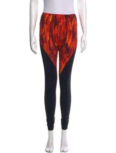 Pre-owned Marcell Von Berlin Printed Skinny Leg Pants W/ Tags In Red