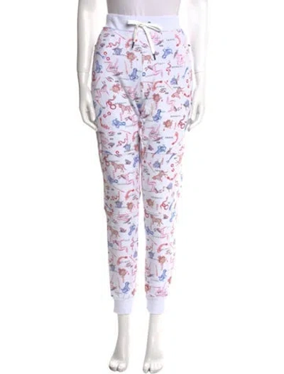 Pre-owned Marcell Von Berlin Printed Skinny Leg Pants W/ Tags In White