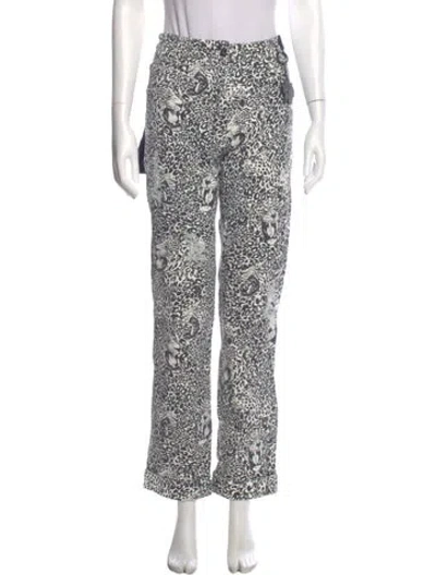 Pre-owned Marcell Von Berlin Printed Straight Leg Pants W/ Tags In Black