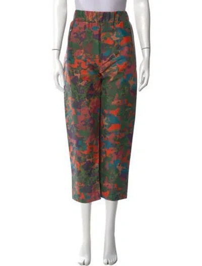 Pre-owned Marcell Von Berlin Printed Straight Leg Pants W/ Tags In Green