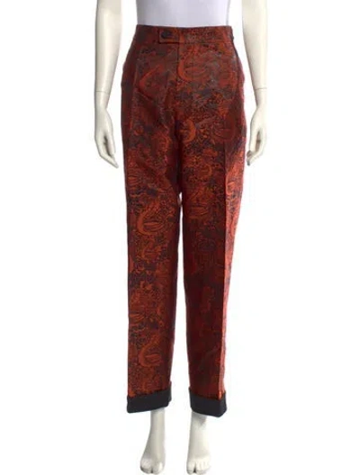 Pre-owned Marcell Von Berlin Printed Straight Leg Pants W/ Tags In Multi