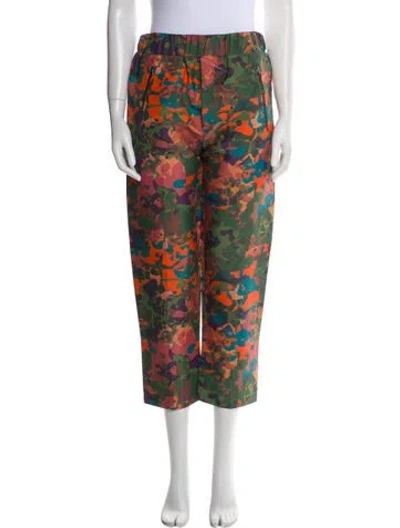 Pre-owned Marcell Von Berlin Printed Straight Leg Pants W/ Tags In Multi