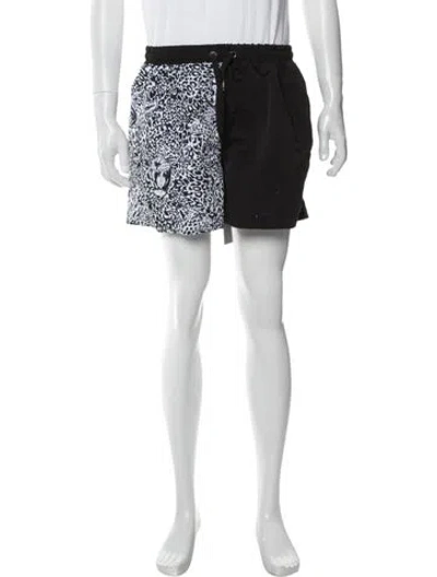 Pre-owned Marcell Von Berlin Printed Swim Trunks In Black